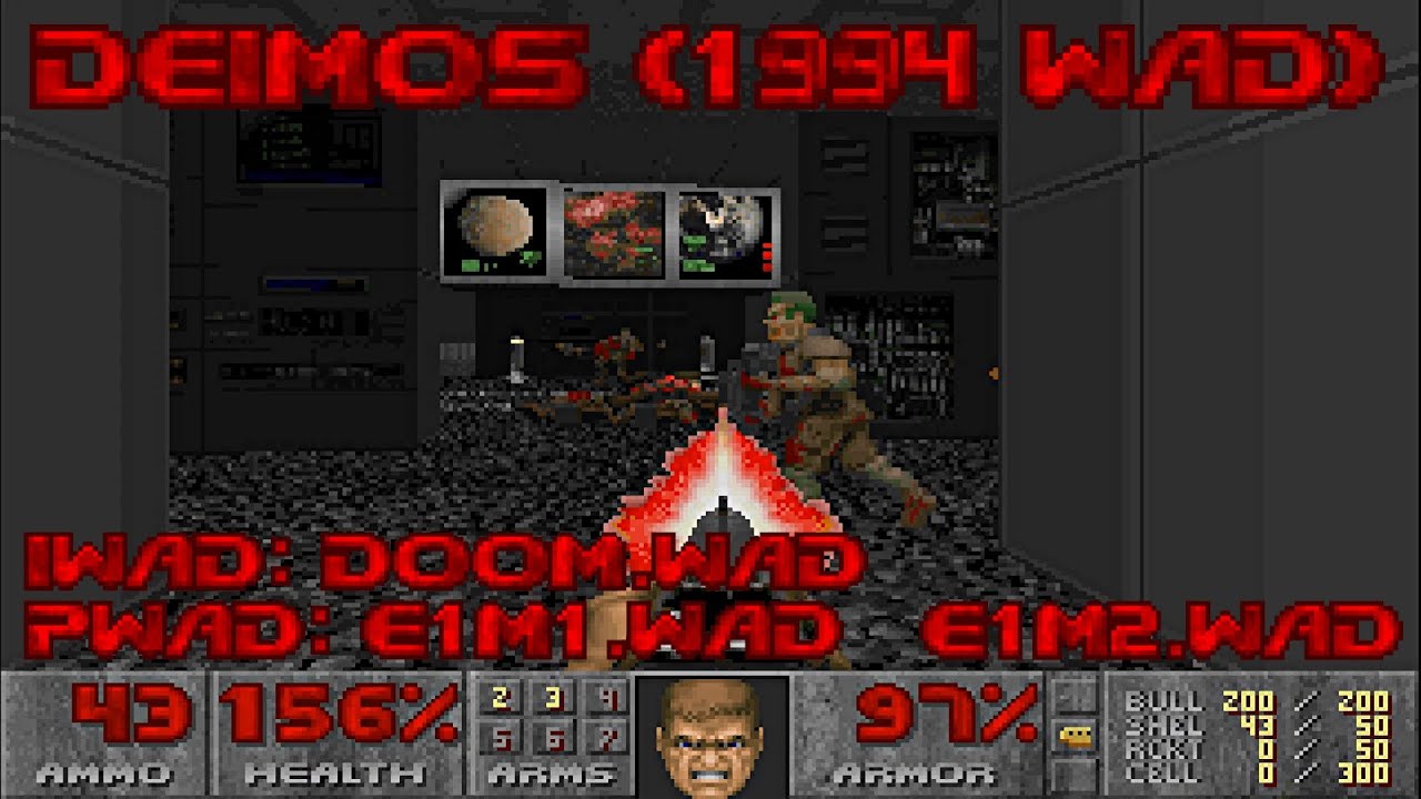Doom - Deimos (1994 WAD) (100%) [DOSBox] - YouTube