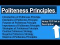 Politeness Principles in pragmatics|| Notes PDF link in Description || @LiteratureandPS
