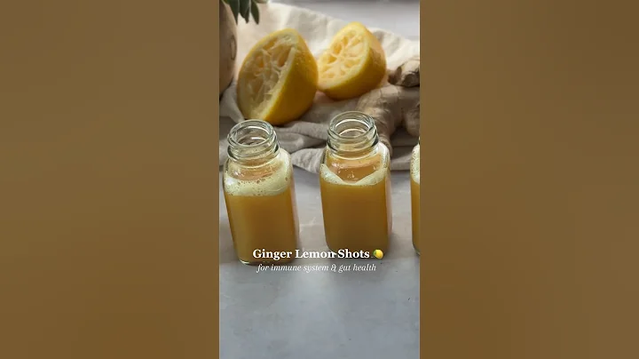 let’s make ginger shots for gut health & immunity! Link in comments🫶🏼 #dietitian #gingershot