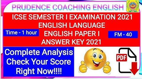 ICSE X Semester 1 English Language Answer Key 2021 ICSE English Language Paper Term 1 2022 Solution
