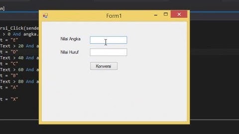 Visual Basic 2013 - Program Konversi Nilai