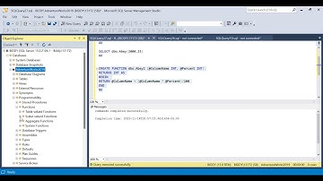 HOW TO CREATE A SCALAR VALUE FUNCTION IN SQL