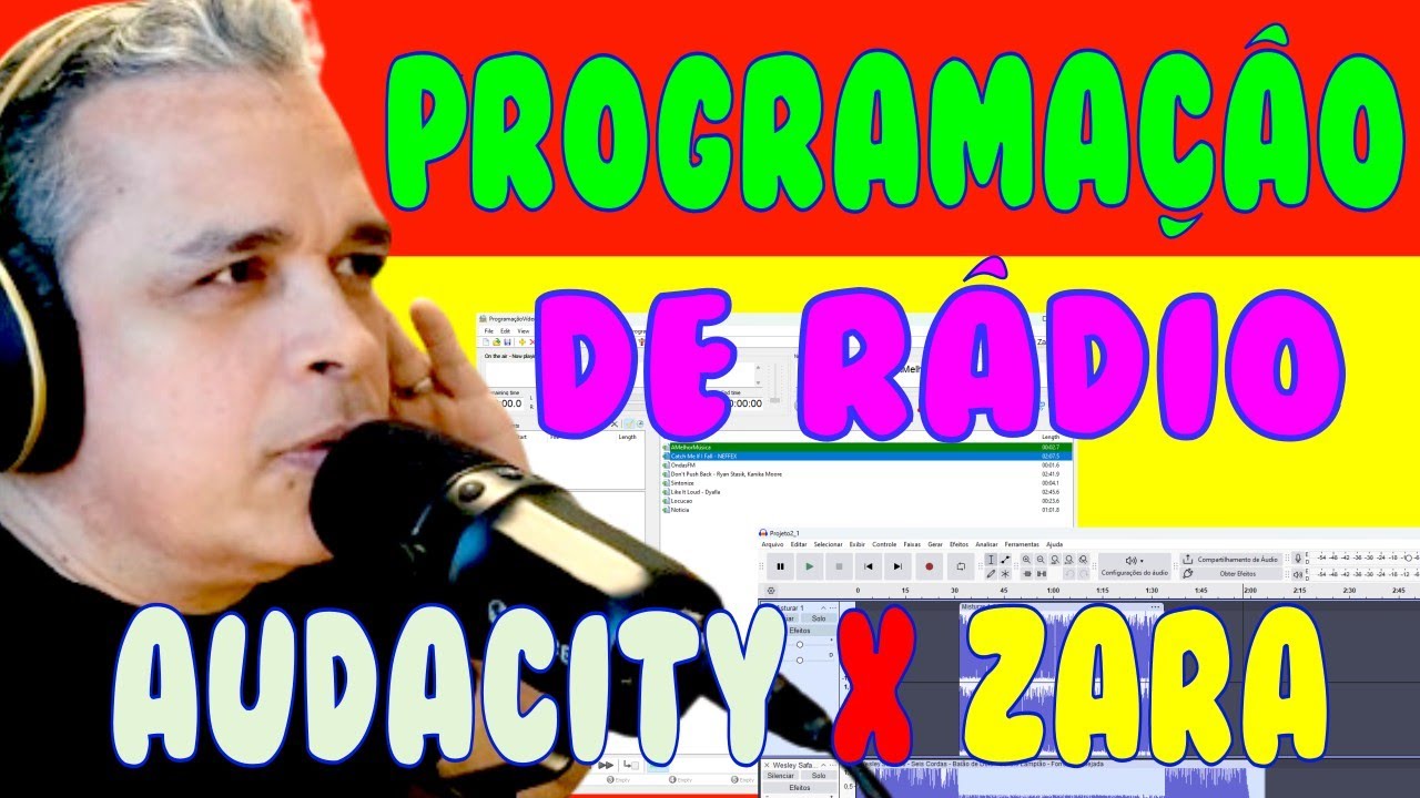 Como fazer programação de rádio com Audacity e ZaraRádio - YouTube