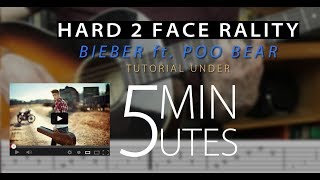 Hard 2 Face Reality Poo Bear Justin Bieber Easy Guitar TutorialLesson chords tab