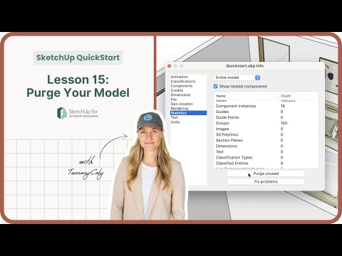 SketchUp QuickStart — Lesson 15: Purge Your Model — Free SketchUp Course