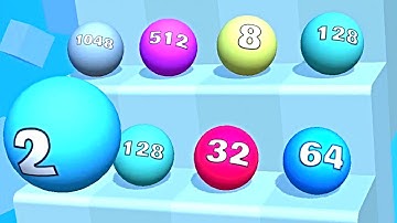Ball Ladder 2048 ! All Levels Gameplay (422-425) android, ios
