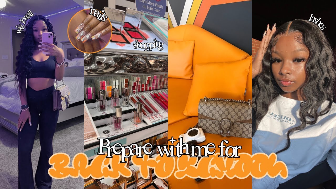 PREPARE WITH ME FOR BACK TO SCHOOL 2023 | shopping, wig install, lashes ...