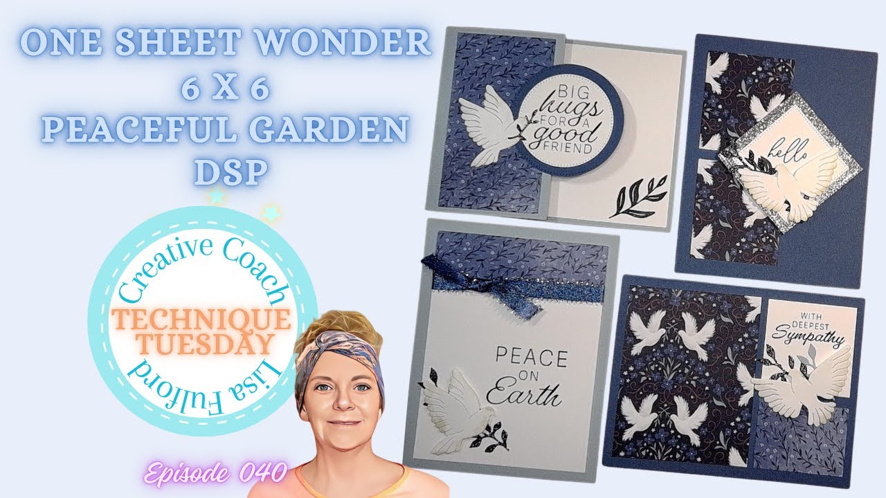 ONE SHEET WONDER 6 X 6 PEACEFUL GARDEN DSP - YouTube