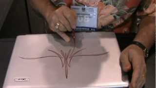 Jake Hudson pinstriping Sema Show Las Vegas 2008 Jake Hudson pinstriping Sema Show Las Vegas 2008