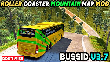 ROLLER COASTER MOUNTAIN MAP MOD For Bus Simulator Indonesia || Bussid V3.7.1 || Offroad Gamers ||