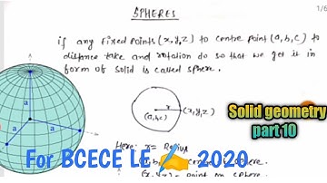 #Tech_panku || Solid geometry , part 10 || #Sphere || Full Concept and With Numerical Problem ||