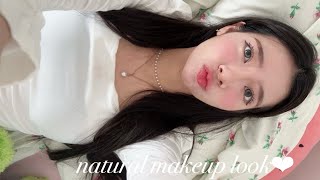 natural makeup look ❥ ; ( how to เมคอัพติดทน / แชร์ทริคสกินแคร์ ) 🦢✿   ♡