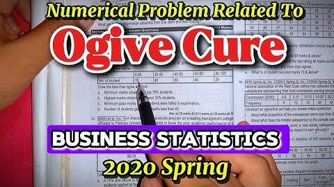 Ogive Curve || PU Exam Model Questions || 2020 Spring || Business Statistics