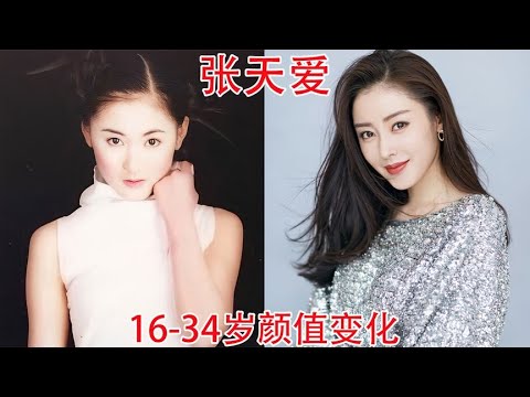 张天爱16-34岁颜值变化，小时候有点像张柏芝，现在越来越美【板栗影视咖】