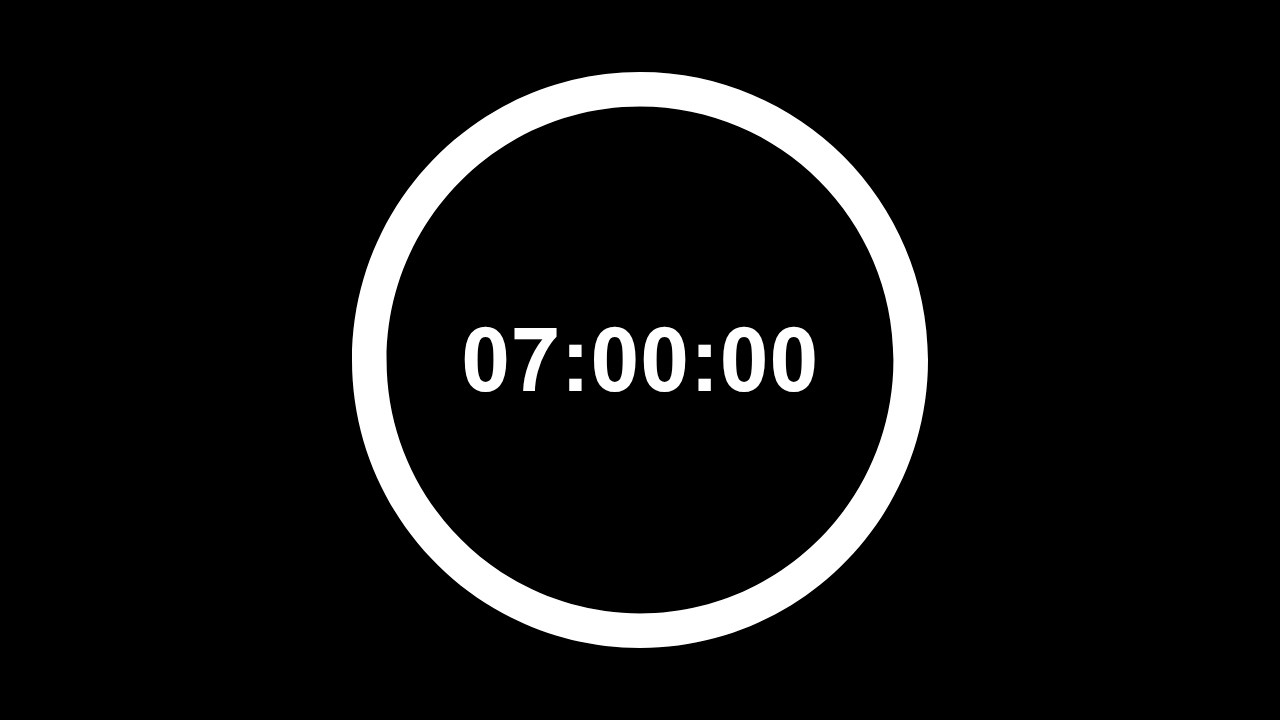 7 Hour Study Timer | Minimalist Focus Countdown - YouTube
