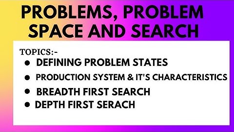 Problems, Problem Space and Search ||Artificial Intelligence|| @BCAwithMannu