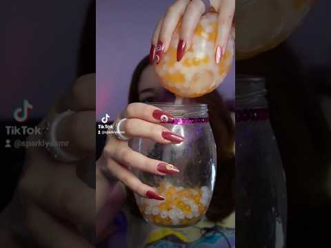 ASMR : JE VIDE UNE BALLE ANTI STRESS pour faire une gelée d'orbee #asmr 😳