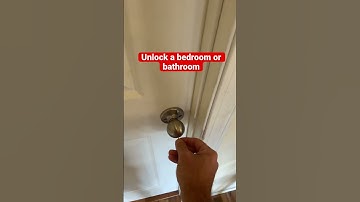 How to unlock a bedroom or bathroom privacy handle #diy #fyp #shorts