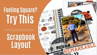 Scrapbook Layout / Hard Lines? Try This!