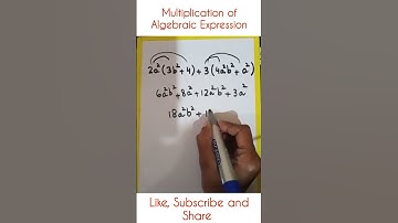 Multiplication of Algebraic Expression #maths #shorts #vedio