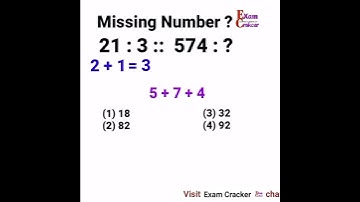 Missing Number Reasoning Tricks,  Number Analogy #ssc_cgl #exam_cracker  #shorts #reasoning_analogy