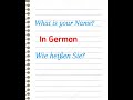 How To Ask Name In German Germanlearning German Language 