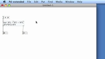 PURE DATA: 10 The Expression Object [expr ]