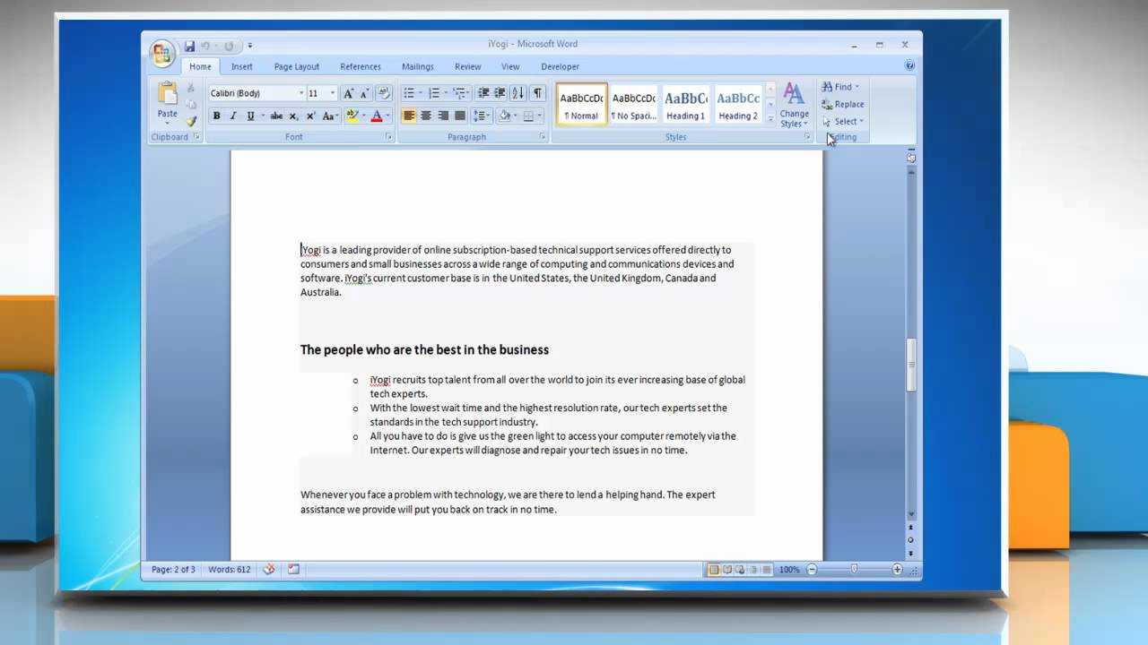 Microsoft Word 2007 Template Problems