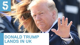 Donald Trump lands in UK for state visit | 5 News