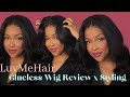 EASY BEGINNER GLUELESS WIG INSTALL  |  ft LuvMeHair 5X5 LACE GLUELESS LOOSE WAVE LACE WIG