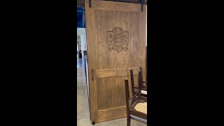 I&#39;m excited to unveil the custom barn door I crafted for Conrad&#39;s!