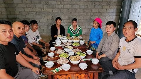 Đại tiệc Trưởng thôn Bí thư hoang mạc đá thăm nhà anh Lúa kênh Phạm Dũng làm nhà. Nguyễn Tất Thắng