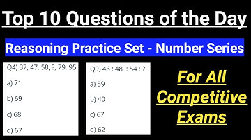 Reasoning Top 10 Questions ~ Number Series || For All Competitive Exams || SSC GD/JKSSB/Railway/JKP
