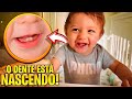 NOSSA EMOÇÃO AO VER O DENTE DO LOGAN NASCENDO AOS 9 MESES...!!!