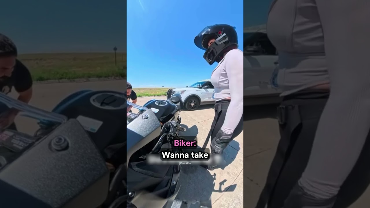 Biker Lets Cop Ride Her Motorcycle (Credit: @k4waiimeli on IG)
