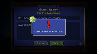 How to fix "Failed, Please try again later" for messages (Geometry Dash)
