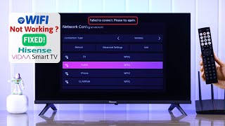 Fix- Hisense VIDAA Smart TV That Won't Connect To WiFi! Fix- Hisense VIDAA Smart TV That Won't Connect To WiFi!