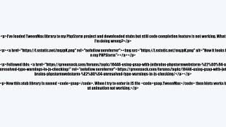 TweenMax and PhpStorm code completion