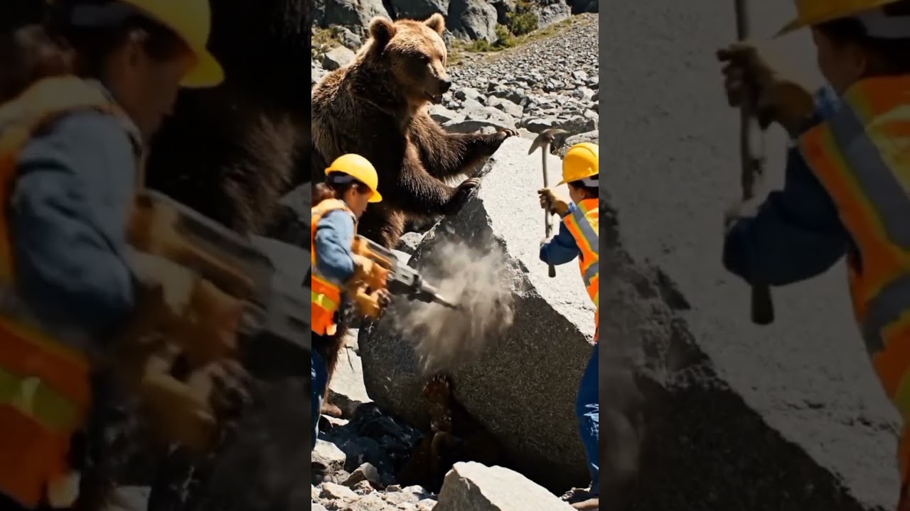 Heroic Woman Saves Mother Bear Trapped in Deadly Rockslide! 🐻❤️