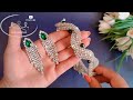 The process of execution and making of bridal jewelry earringsjewelencrusted earrings