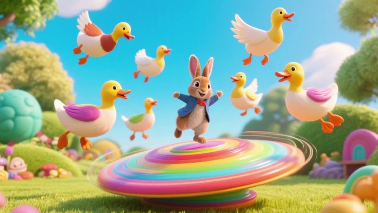 🐇🦆 Spin, Twirl & Jump! | Peter Rabbit & Ducks Adventure 🌈✨ (Part 2)