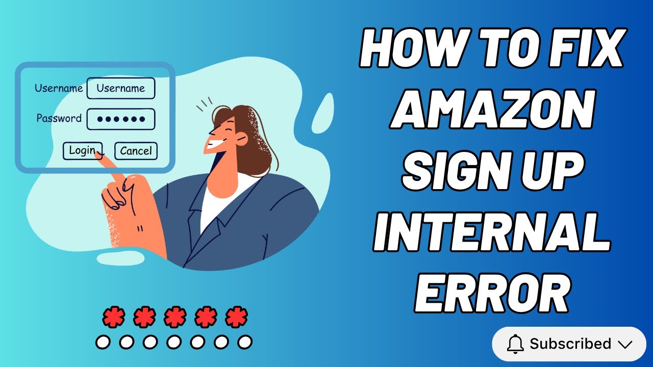 How to FIX Amazon Sign up Internal Error ⏬👇 - YouTube