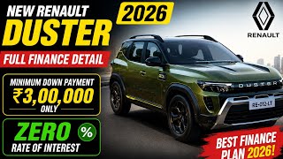 2026 Renault Duster Full Finance Detail 🔥₹3 Lakh Down Payment | Zero Interest Plan | New Duster 2026