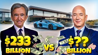 Jeff Bezos VS Bernard Arnoult - Which billionaire is RICHER?