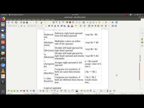 operators  in linux
