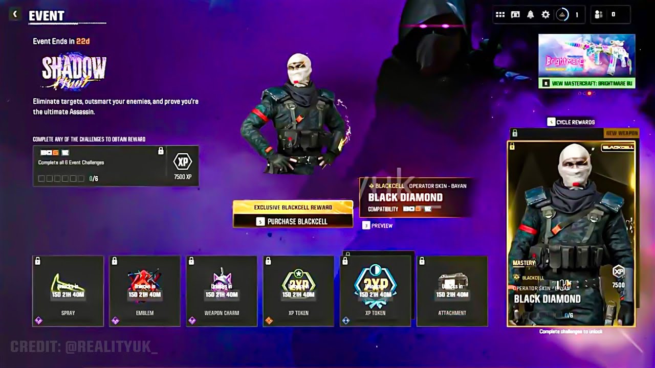 Unlock ANIMATED Operator Skin Rewards… (ALL 9 Shadow Hunt Challenges ...