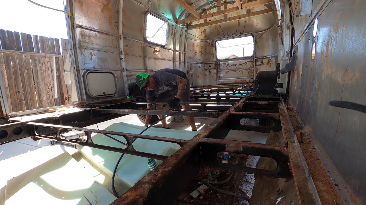 Airstream Trailer Fresh water tank removal YouTube