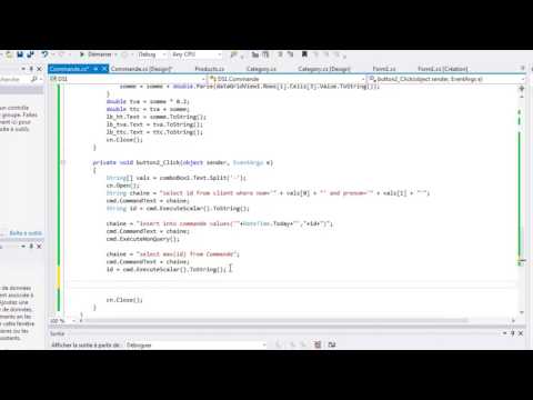 Gestion des commandes ADO.NET c# Part 4