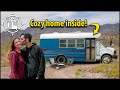 They quit paying rent to live in a bus! Full skoolie tour &amp; costs
