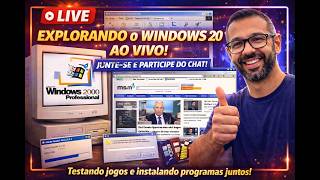 LIVE RETRO: Windows 2000 raiz! Instalando programas e testando jogos 🎮